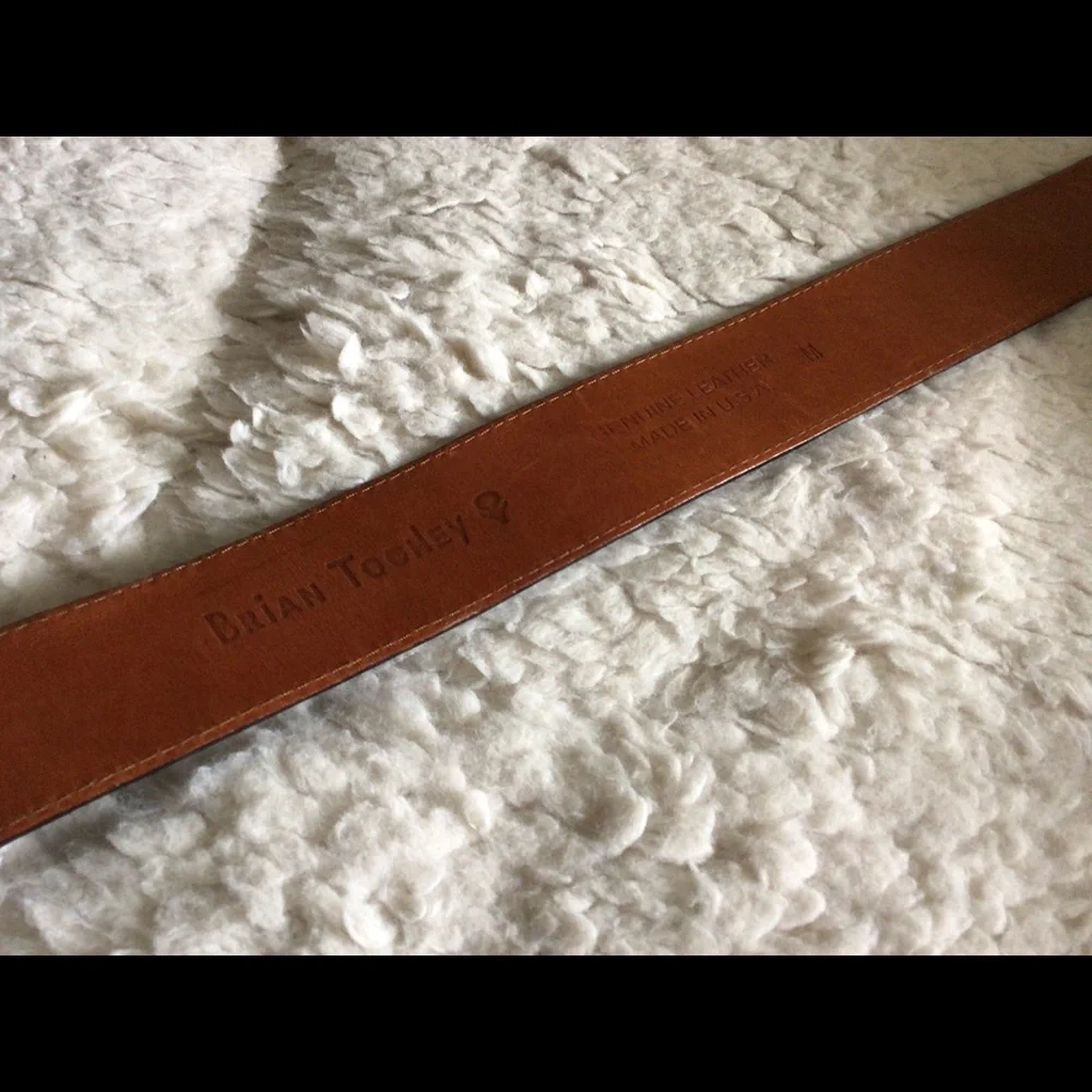Brian Toohey Exotic Leather Croc Embossed Belt in Black